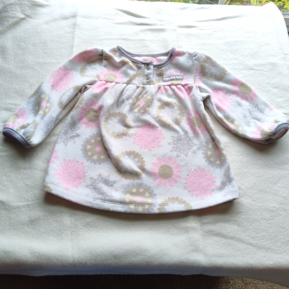 Fleece Long Sleeved Winter Sweater Dress Size 18 Months